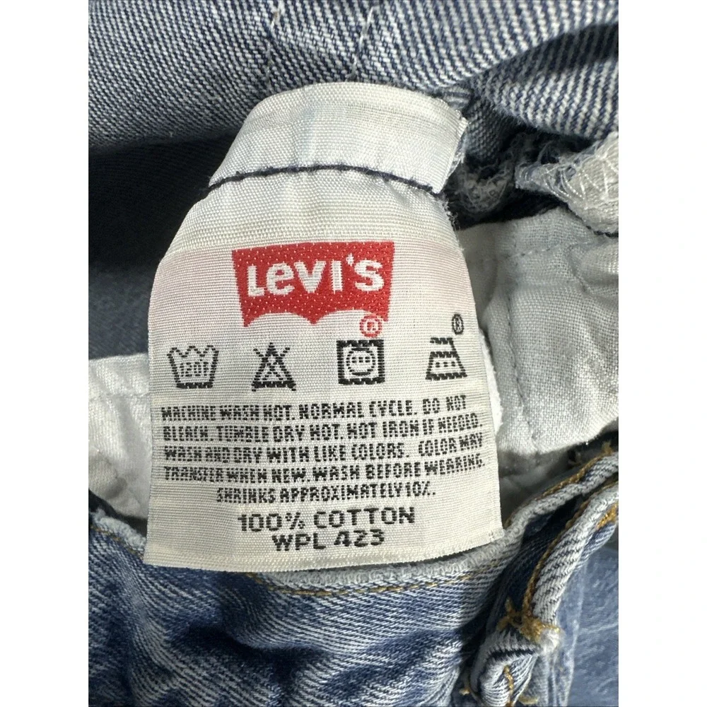 Vtg Levi's 501 Original Fit Jeans Men's 40x38 Light Wash Button Fly 100% Cotton